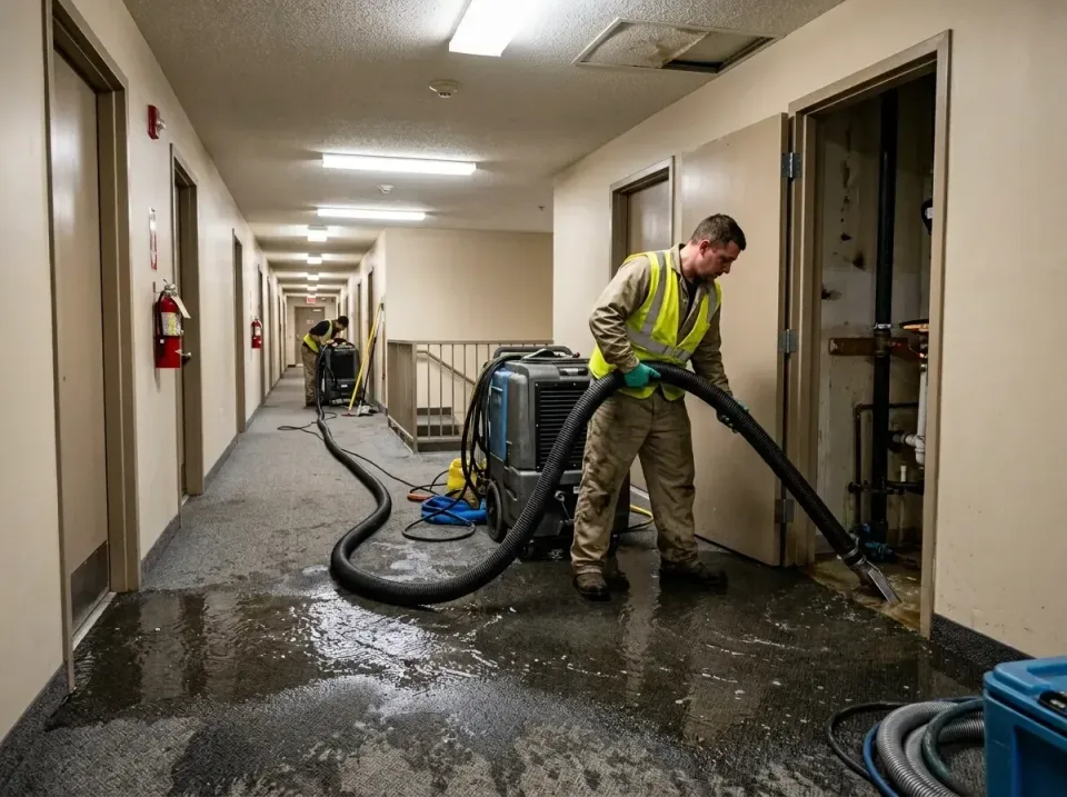 multi-unit-apartment-hallway-f-005 — frequently asked questions, Emergency Burst Pipe Water Extraction & Removal in Lawson H…